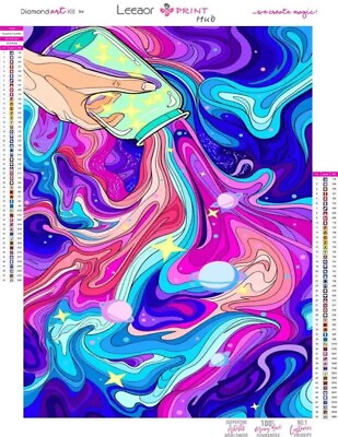 #ad Psychedelic Diamond Painting Canvas Nwt $21.00