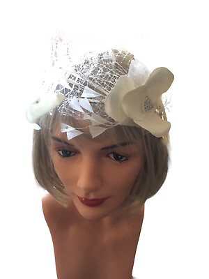 #ad David’s Bridal Russian Tulle Blusher Veil W Handband amp; Swarovski Crystals $79.88
