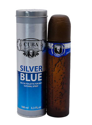 #ad Cuba Silver Blue by Fragluxe 3.3 oz EDT Cologne for Men New In Box $11.26