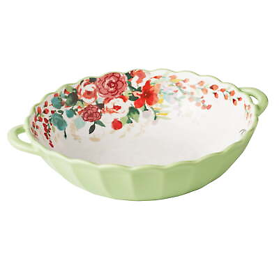 #ad The Woman Painted Meadow Ceramic Serving Bowl $17.94