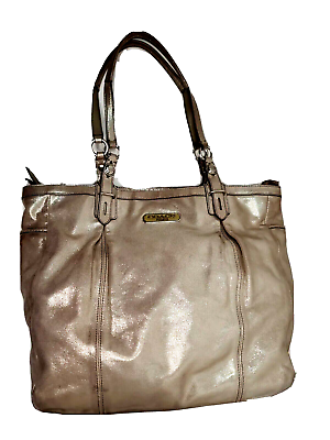 #ad Coach Gallery Leather F16565 Gold Metallic Shoulder Handbag 13x8x5 $60.00