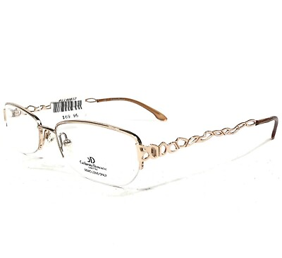 #ad Catherine Deneuve CD 246 GLD Eyeglasses Frames Gold Oval Half Rim 52 17 140 $24.99