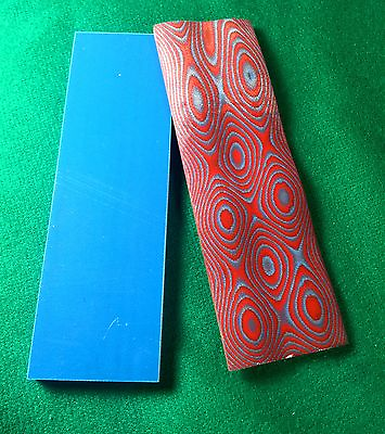 #ad 2 Pcs BLUE RED LAYERED .250quot; G 10 KNIFE HANDLE MATERIAL SCALES G10 $12.99