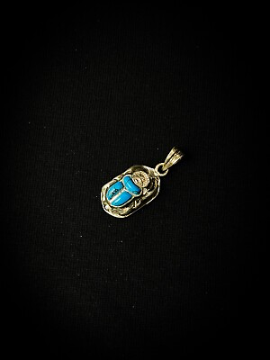 #ad Marvelous Ancient Egyptian Scarab Beetle Pendant made from Pure Silver $123.25