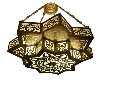 #ad Moroccan Brass Chandelier Handmade Ceiling Light Fixture for Kitchen $412.50