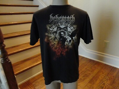 #ad Black Behemoth Heavy Death Metal Concert Band T shirt Adult L Rare Nice Find $24.63