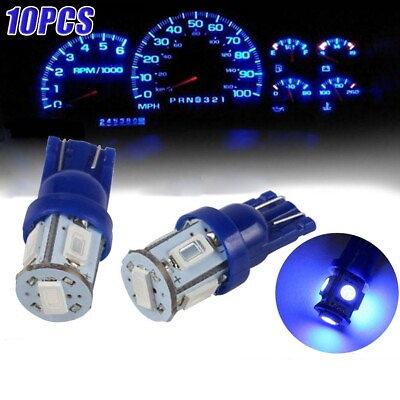 #ad 10 x Blue LED T10 194 168 W5W Interior Map Dome Trunk License Plate Lights Bulbs $4.99