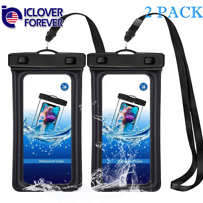 #ad 2 Pcs Waterproof Floating Cell Phone Pouch Dry Bag Case Cover For iPhone Samsung $12.99