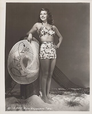 #ad Rita Hayworth 1950s ❤ Original Vintage Sexy Leggy Cheesecake Photo K 396 $149.99