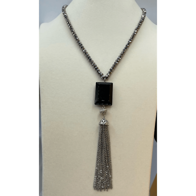 #ad Long tassel boho 20” long necklace by The Limited $14.00
