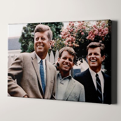 #ad The Kennedy Brothers 1960 JFK Canvas Wall Art Print $159.00
