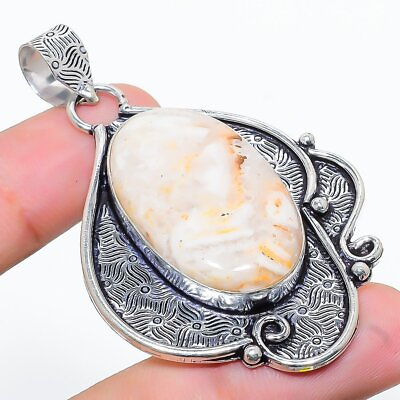 #ad Plume Agate Gemstone Handmade 925 Silver Jewelry Pendant For Anniversary Gift $5.99