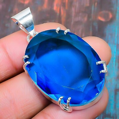 #ad London Blue Topaz Gemstone Handmade Gift Jewelry Pendant 1.77quot; a926 $6.99