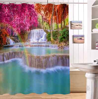 #ad Fairy World Waterproof Bathroom Polyester Shower Curtain Liner Water Resistant AU $37.22