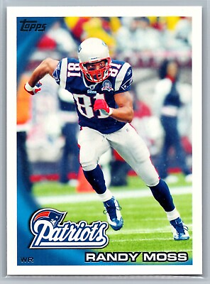 #ad 2010 Randy Moss Topps Football #20 New England Patriots NFL Football Card $2.99