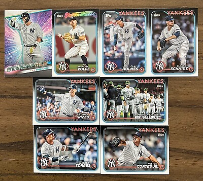 #ad New York Yankees Team Set Lot of 8 2024 Topps Volpe Rizzo Judge $3.82