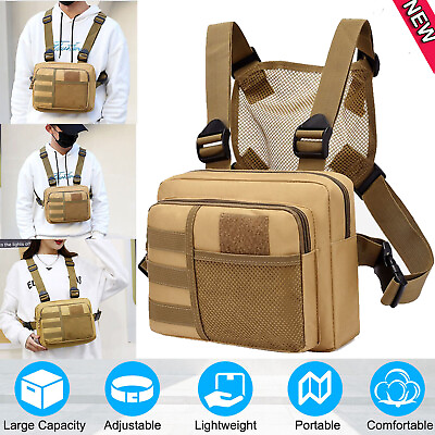 #ad Men Outdoor Tactical Backpack Shoulder Sling Bag Chest Pack Sport Travel Hiking $12.98