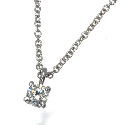 #ad Auth Tiffanyamp;Co. Necklace Solitaire Diamond 950 Platinum $475.03