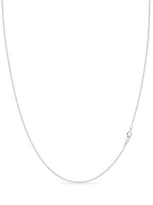 #ad Solid .925 Sterling Silver 1.3mm Cable Chain Necklace 12 36 inches $14.29