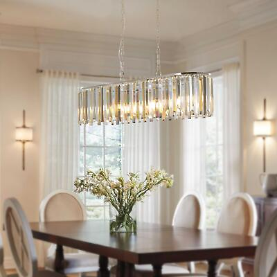 #ad Oval Crystal Chandelier Light Fixture Fits Luxury Home Decor $190.56