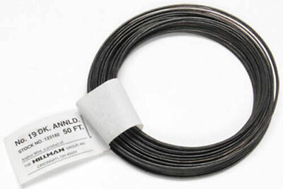#ad 50 Feet Annealed Dark Black 19 Gauge Round Wrapping Wire Craft Supplies $9.95