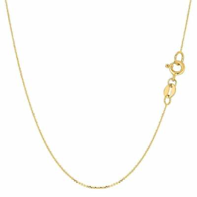 #ad 14k Solid Yellow White or Rose Gold .7mm Diamond Cut Dainty Cable Necklace Chain $35.63