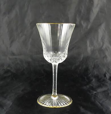 #ad Saint Louis Apollo Gold Crystal Claret White Wine Glass 5 5 8quot; France Multiple $99.95