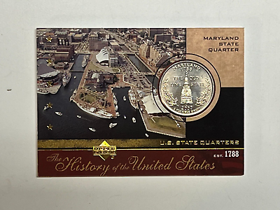#ad 2004 Upper Deck History of the United States U.S. State Quarter Card Maryland $15.00