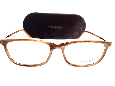 #ad New Tom Ford TF 5398 062 55mm Brown Rectangular Men#x27;s Eyeglasses Frame $189.99