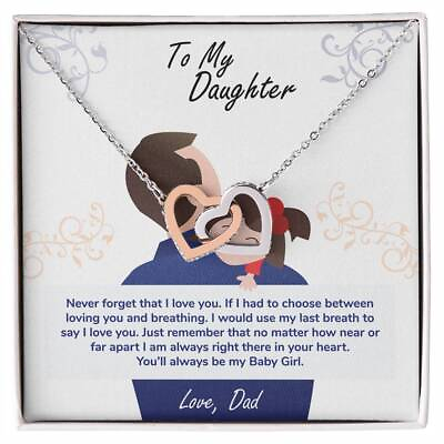#ad Daughter My Baby Girl Interlocking Hearts Necklace $69.95