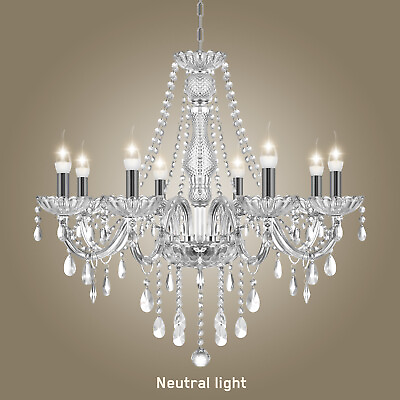 #ad Crystal Chandelier Light Living Room 8 Lights Ceiling Pendant Lamp Fixture E12 $88.99