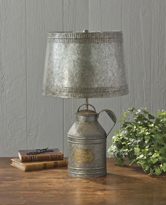 #ad Park Designs Milkcan Lamp Tin with Tin Shade $179.99