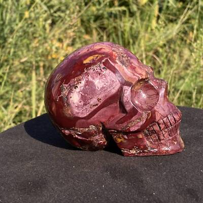 #ad 1.54LB Natural Mookaite Quartz Skull Carved Crystal Healing Model Skull Gift $160.99