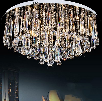 #ad Dimmer Colour LED K9 crystal pendant light living room Lobby luxury bedroom Yc $499.00