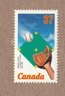 #ad BASEBALL = GLOVE = DIAMOND Canada 1988 #1221 MNH C $1.25