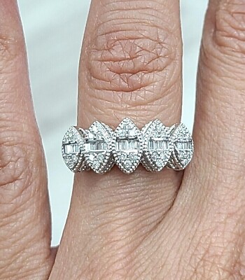 #ad DEAL 0.40CT GENUINE DIAMOND LADIES ENGAGEMENT WEDDING BAND 14K GOLD $595.00