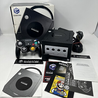#ad Nintendo DOL 101 Black GameCube Console COMPLETE IN BOX CIB TESTED amp; WORKING $299.99