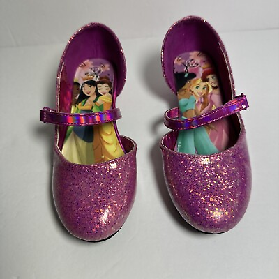 #ad Disney Princess Dress Up Ballet Shoes Heels Toddler Girls 12 Pink Sparkle $9.99