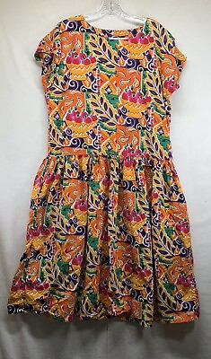#ad La Cera Women#x27;s Dress Pullover Floral Print Beach Vibes Cotton Medium Comfort $19.99