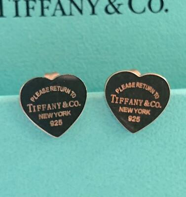 #ad Tiffany amp; Co. Return To Tiffany Mini Heart Earrings No Box $234.06