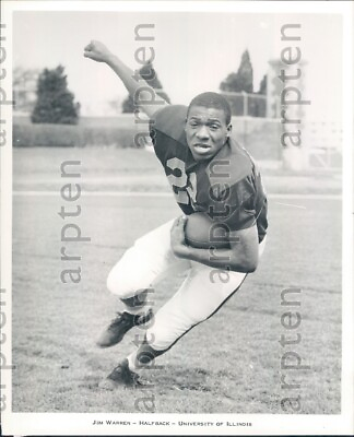 #ad 1963 University of Illinois Fighting Illini Halfback Jim Warren Press Photo $15.00
