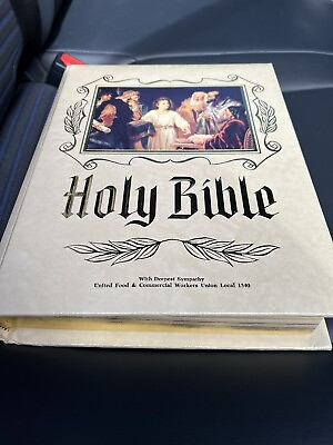 #ad Holy Bible New amp; Old Testament Gold Page Edges Heirloom Master Reference Edition $11.99