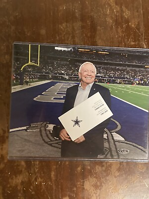 #ad JERRY JONES 8quot; x 10quot; COLOR PHOTO And personal business card in Toploader $12.00