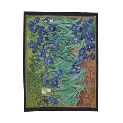 #ad Irises by Vincent Van Gogh Velveteen Plush Blanket $77.84
