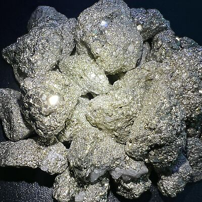#ad Iron Pyrite Rough 1 Kilo 2.2 LBs Wholesale Bulk Lot Raw Fools Gold Nugget $15.32