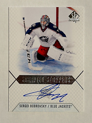#ad 2015 16 SP Authentic Scripted Stoppers Auto #SS SB Sergei Bobrovsky CBJ Panthers C $55.00