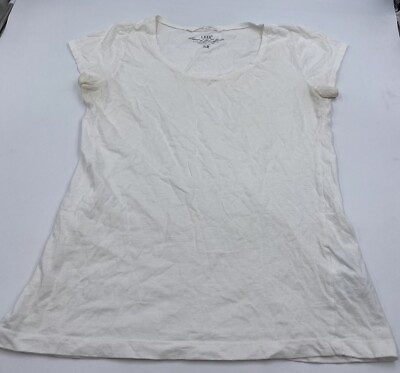 #ad Hamp;M L.O.G.G. Womens T Shirt White Short Sleeve Round Sleeve Size Large Pre Owned $4.99