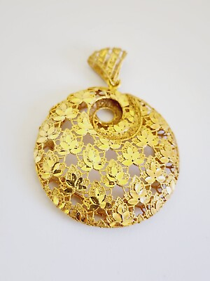 #ad Round Shape Pendant 14 Karat Yellow Gold $460.00