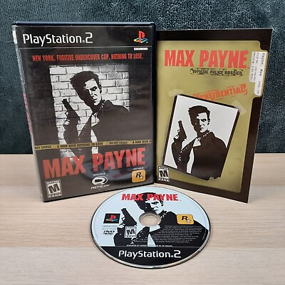 #ad Max Payne Playstation 2 PS2 Black Label Fully Tested Complete CIB $7.97