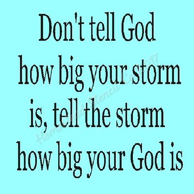 #ad REUSABLE STENCIL 8077 U 12quot;x12quot; Don#x27;t tell God how big your storm is DIY MYLAR $11.19